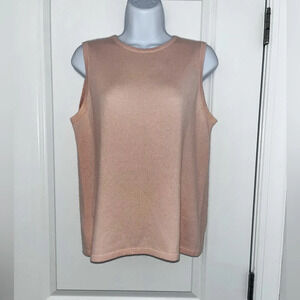 100% cashmere peach pink vest medium
